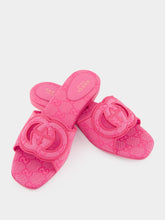 Gucci Interlocking G Pink Slide Sandals