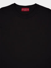 Gucci Black Cotton Jersey T-Shirt with Embroidery