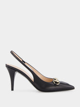 Gucci Black Leather Horsebit Pumps