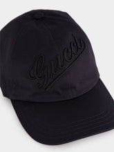 Gucci Black Baseball Hat with Embroidery