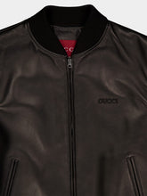 Gucci Black Nappa Leather Bomber Jacket