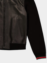 Gucci Black Nappa Leather Bomber Jacket