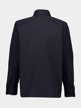 Saint Laurent Black Cassandre Striped Shirt