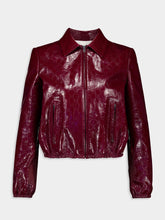 Gucci GG Embossed Leather Bomber Jacket
