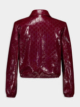 Gucci GG Embossed Leather Bomber Jacket