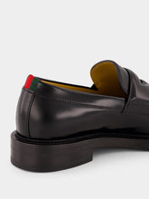 Gucci Black Leather Loafers with Web