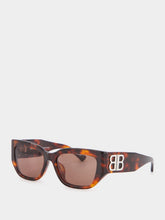 Balenciaga Havana BB-Logo Sunglasses