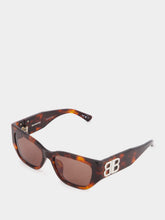 Balenciaga Havana BB-Logo Sunglasses