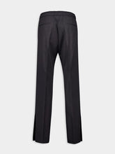 Gucci Anthracite Grey Logo-Trim Trousers