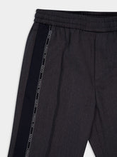 Gucci Anthracite Grey Logo-Trim Trousers
