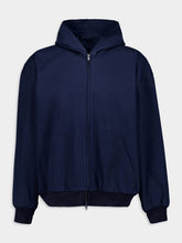 Balenciaga Blue Zip-Up Hoodie