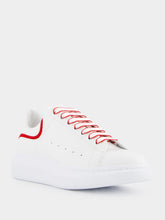Alexander McQueen White and Red Leather Sneakers