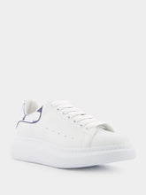 Alexander McQueen White and Indigo Oversized Sneakers