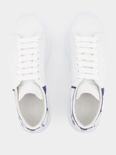 Alexander McQueen White and Indigo Oversized Sneakers