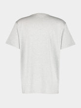 Alexander McQueen Logo Print Pale Grey Cotton T-Shirt