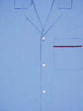 Gucci Blue Shirt Disco Bowling Dyed Popeline Cotton