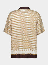 Gucci Beige Printed Silk Twill Bowling Shirt