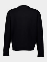 Gucci Black Double Wool Cardigan with Embroidery