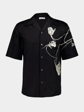 Alexander McQueen Black Flower Hawaiian Shirt