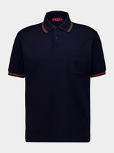 Gucci Dark Blue Embroidered Polo Shirt