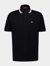 Gucci Black Cotton Polo Shirt with Web