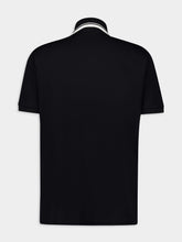 Gucci Black Cotton Polo Shirt with Web