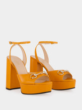Gucci Tango Leather Horsebit Platform Sandal