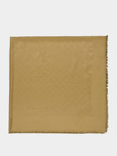 Gucci Beige GG Jacquard Cotton-Silk Shawl
