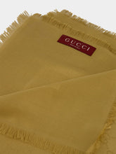 Gucci Beige GG Jacquard Cotton-Silk Shawl
