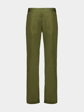 Saint Laurent Khaki Green Relaxed Slim Pants