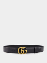 Black GG Marmont Wide Belt