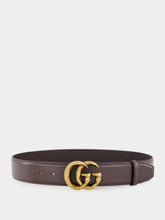 Gucci Dark Brown GG Marmont Wide Belt