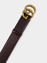 Gucci Dark Brown GG Marmont Wide Belt