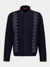 Gucci Blue Long-Sleeve Polo
