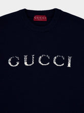 Gucci Dark Blue Sweater Gucci Intarsia