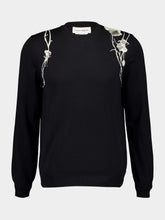 Alexander McQueen Black Floral Harness Jumper