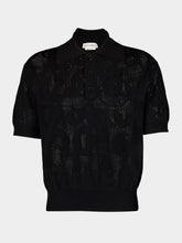 Alexander McQueen Graffiti Mesh Cotton Polo