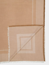Saint Laurent Beige Cassandre Cashmere Silk Square Scarf