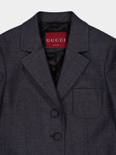 Gucci Grey Single Breasted Wool Grisaille Jacket
