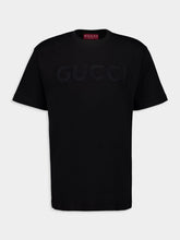 Gucci Black Embroidered Cotton Jersey T-Shirt