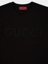 Gucci Black Embroidered Cotton Jersey T-Shirt