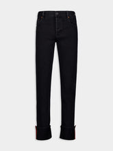 Gucci Dark Grey Denim pant with Web