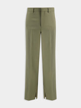Forest Green Wool Gabardine Trousers
