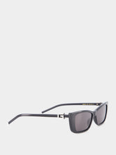 Gucci Shiny Black Rectangular Frame Sunglasses
