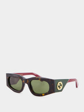 Gucci Shiny Dark Tortoiseshell Sunglasses