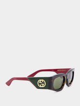Gucci Shiny Dark Tortoiseshell Sunglasses