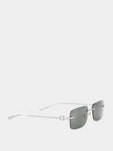 Gucci Shiny Ruthenium Metal Frame Sunglasses