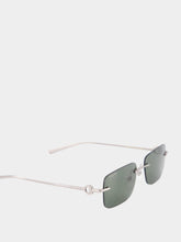 Gucci Shiny Ruthenium Metal Frame Sunglasses