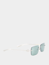Gucci Shiny Silver Metal Frame Sunglasses