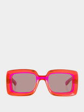Gucci Transparent Fuchsia Square Sunglasses